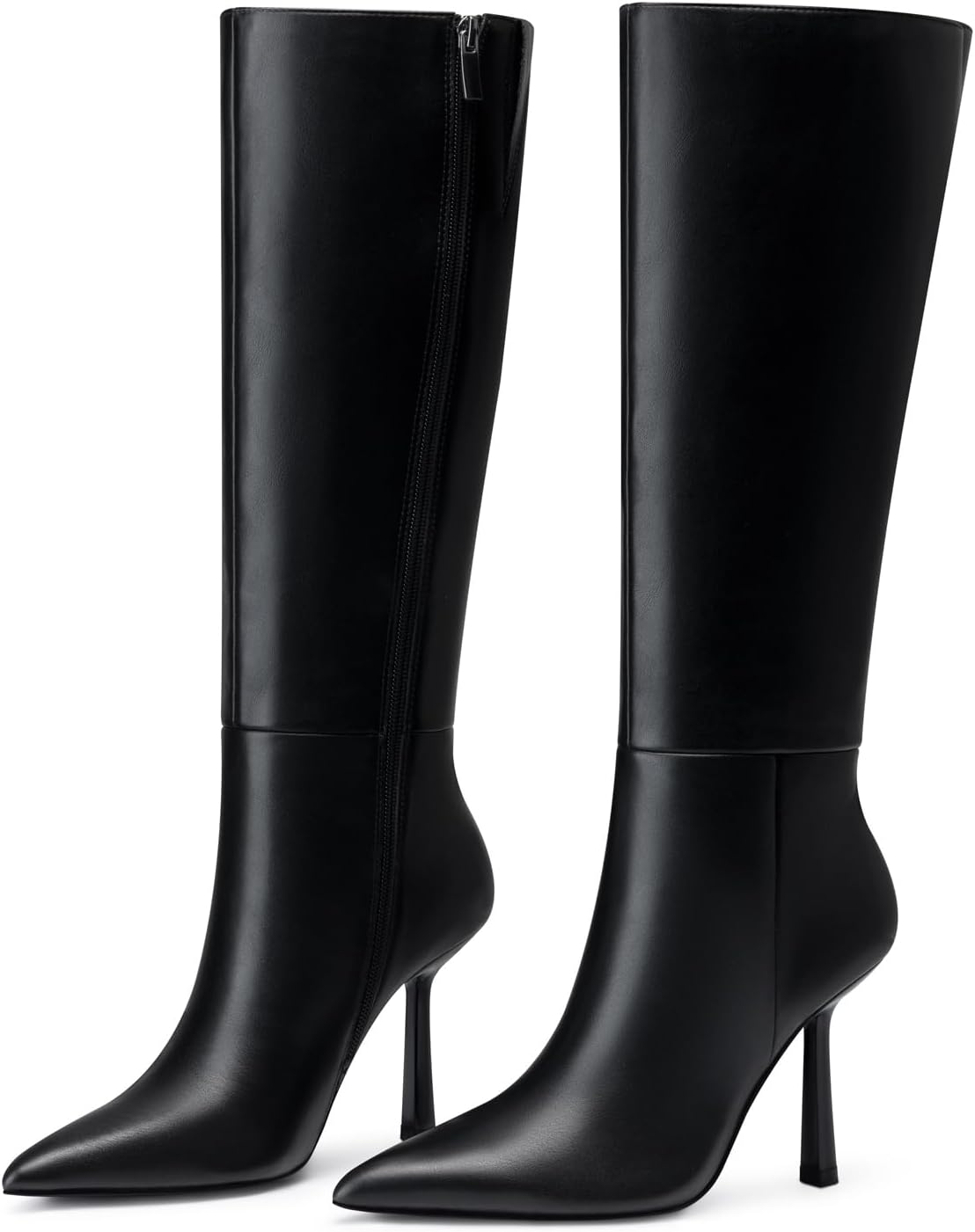 Womens Knee High Boots: 3.54 In Stiletto Heel, Wide Calf Tall Boots, 2025 Fall Fashion Trendy Heel Boot for Party, Night out, Date, Dancing