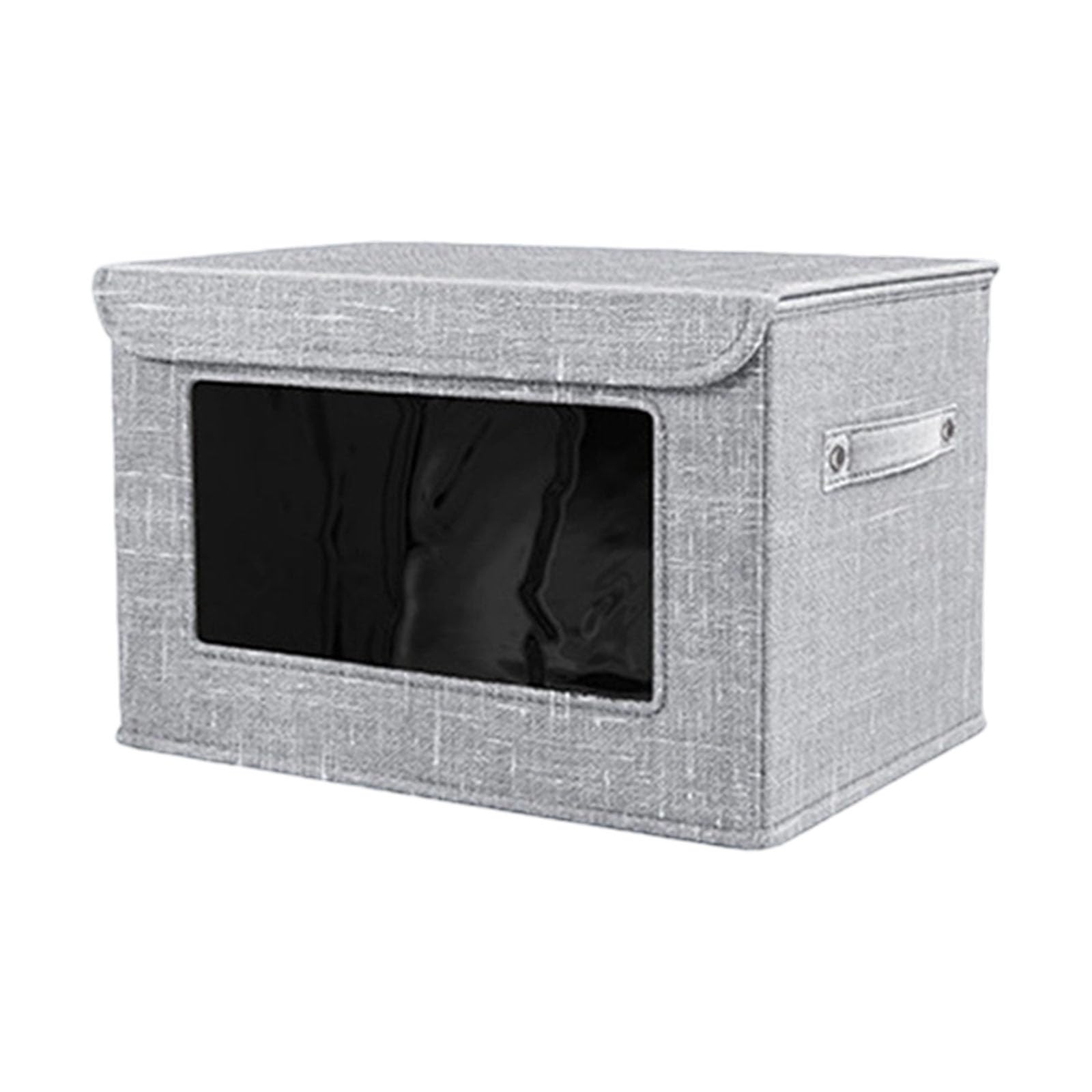 Tsophreniq Multifunctional Foldable Fabric Storage Bin for Bedroom Desktop Use Nonwoven Materials Dustproof Lid Included Foldable Storage Organizers for Toy Clothes