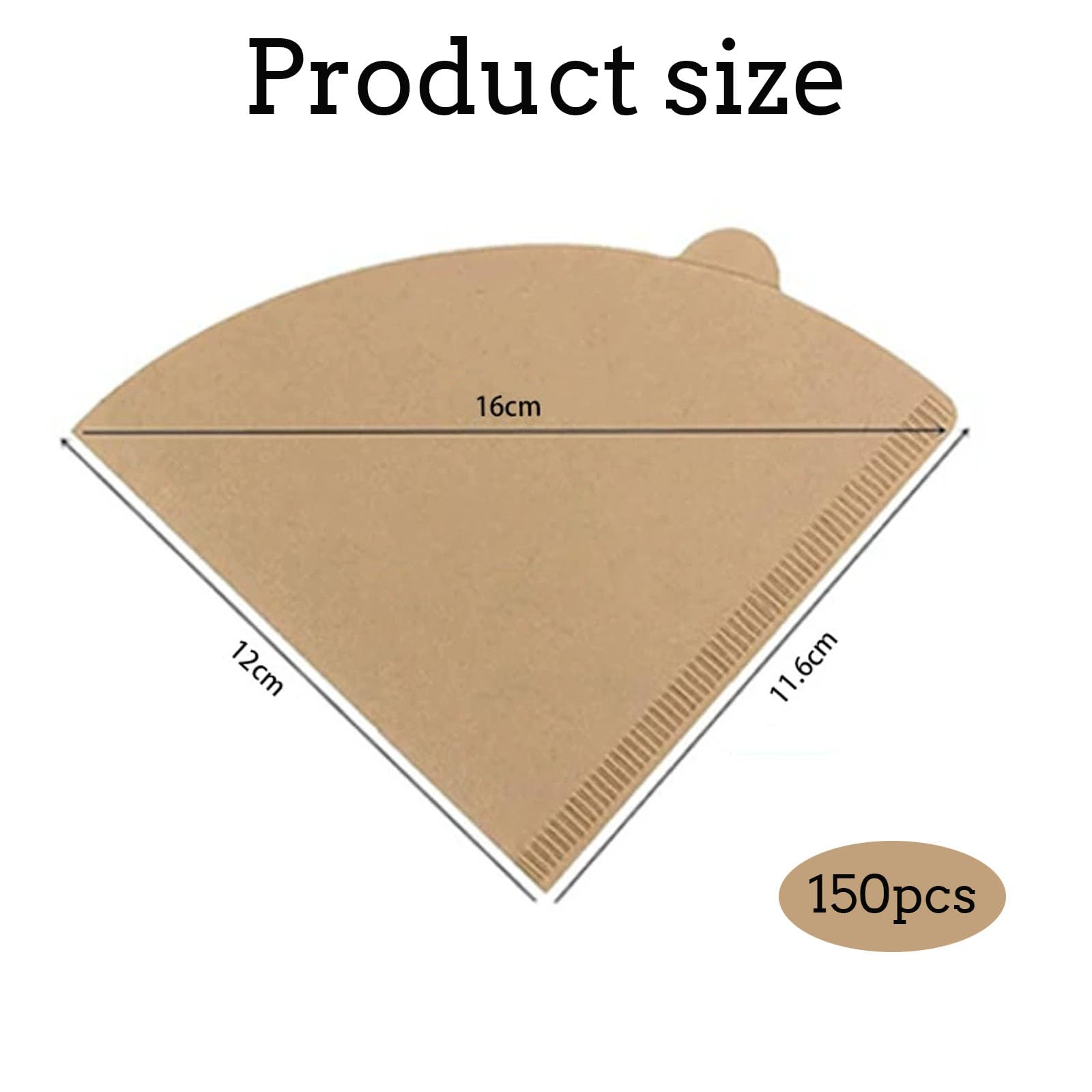 150 PCS Coffee Filter Papers,Used for Pouring and drip Coffee Machines,Compatible with 02 Filter Paper Compatible with Dripper Coffee Makers - Image 2