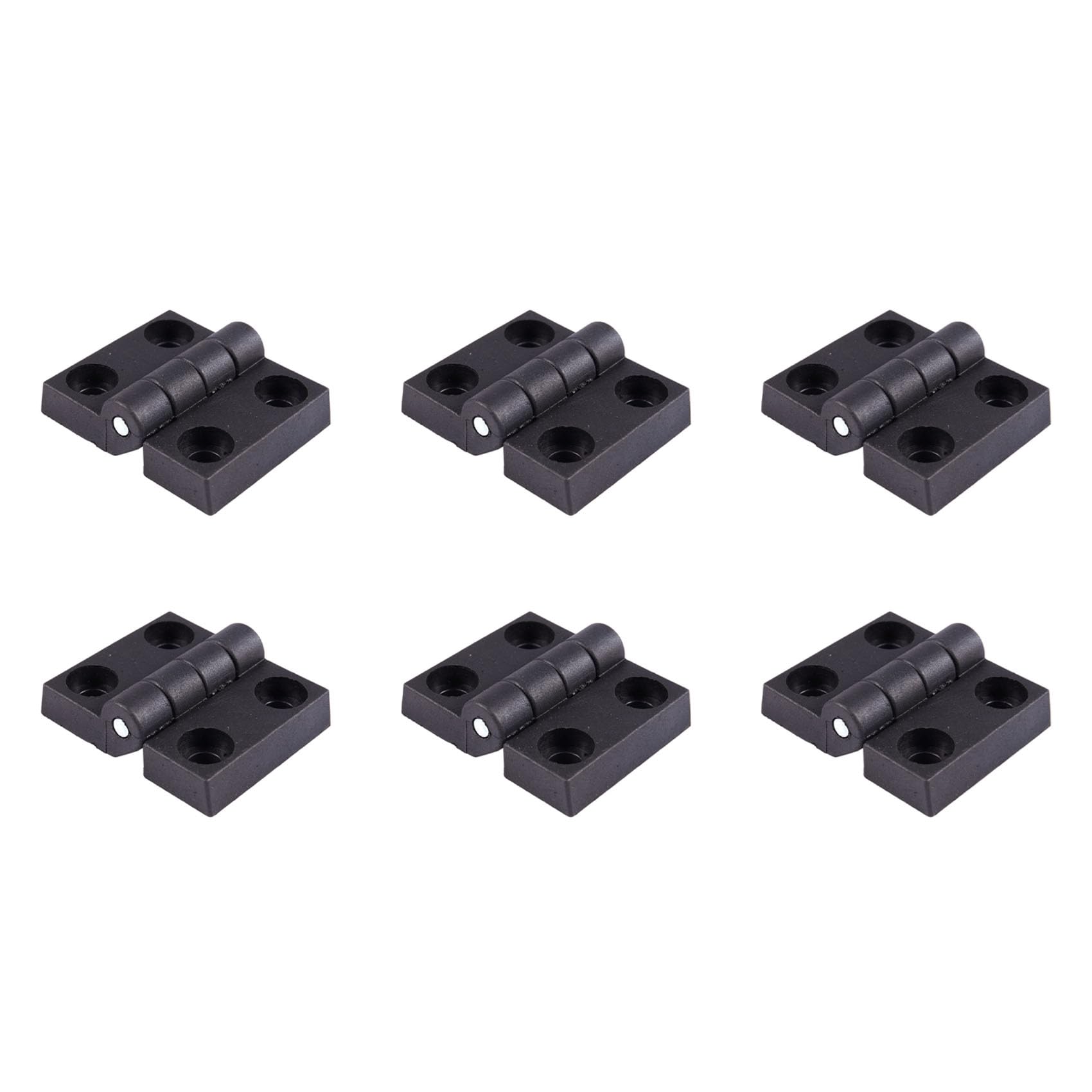 Jnchdghwa Black 6Pcs 63Mm X 50Mm Cabinet Plastic Hinge Door Hinges Hinge
