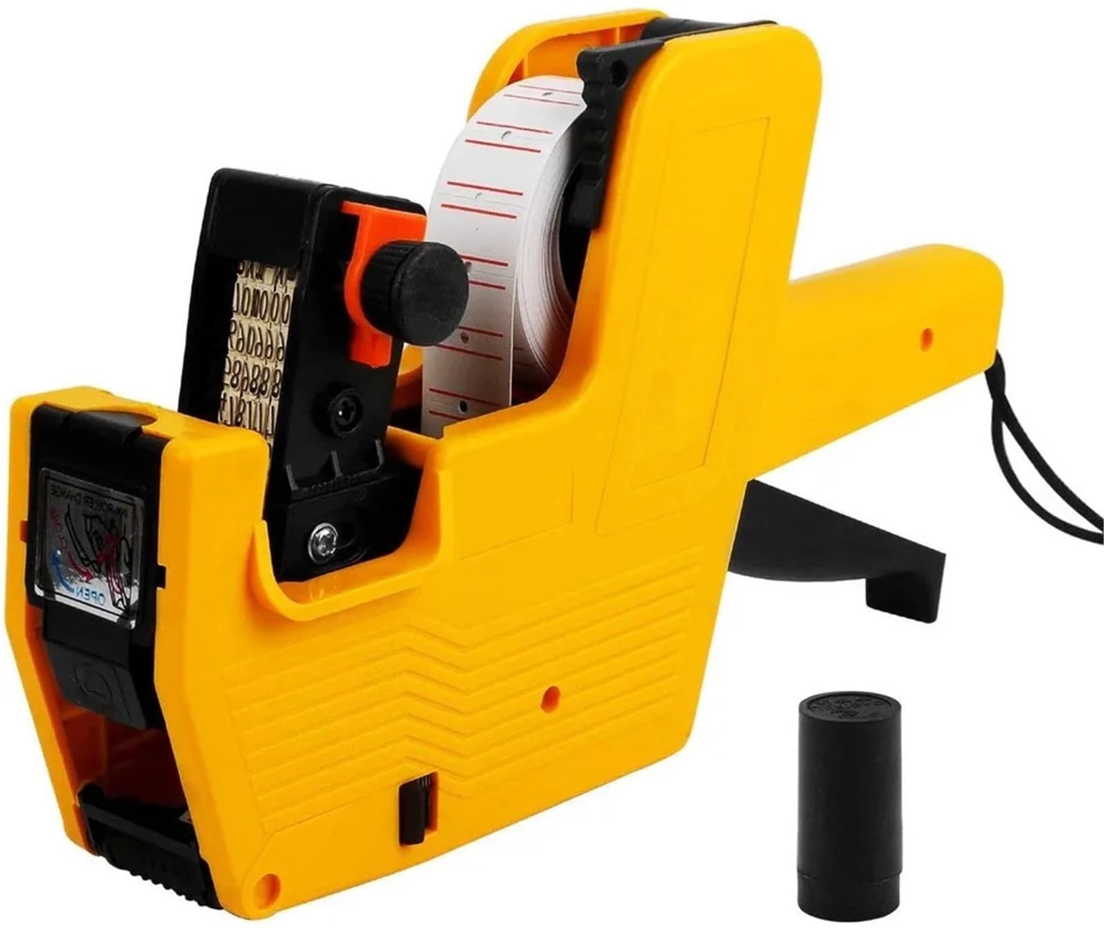 MX-5500 - Pistola per etichette EOS a 8 cifre, con 50 etichette bianche e 1 kit per etichettatrice a inchiostro, colore: blu