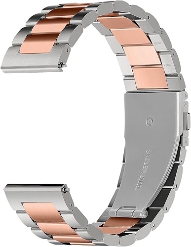 Miniatura 2 de FERNBE Compatible with Samsung Galaxy Watch 6 Classic 43mm 47mm 20mm Quick Release Stainless Steel Metal watchband,for Galaxy Watch 6 5 4 Band
