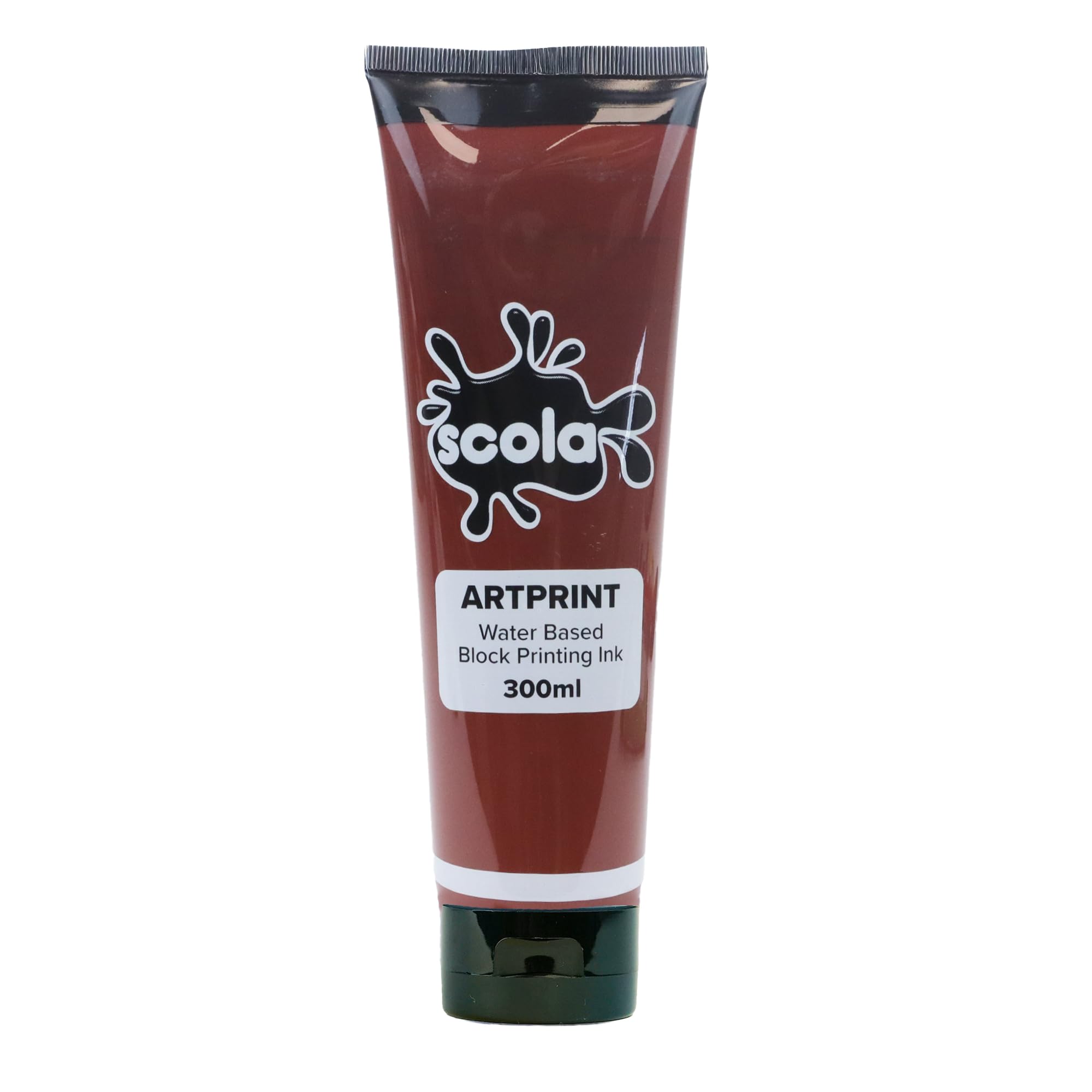 Scola Burnt Umber 300Ml Artprint Water Based Ink For Block And Lino Printing - Non-Toxic & Made In Uk