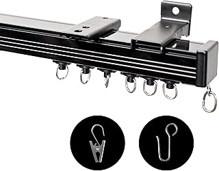 Ceiling Curtain Track, Ceiling Wall Mount Room Divider Curtains Track Ro...