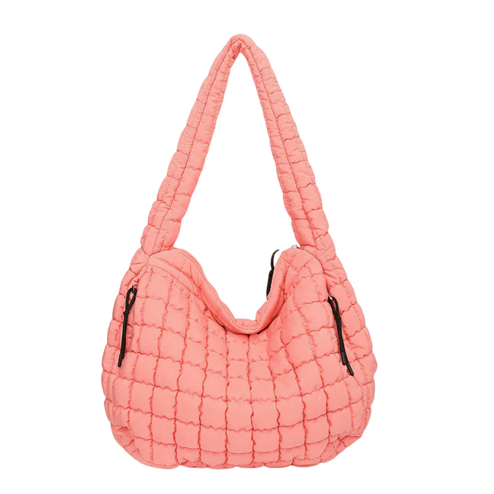 Torebki dla kobiet na co dzień marszczone hobos torby na ramię pikowana wyściełana torba crossbody duża pojemność nylonowa torba tote