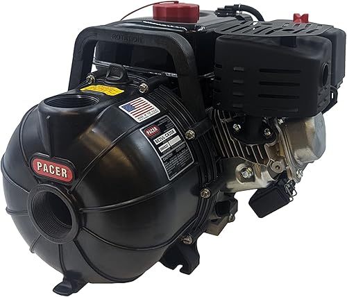 Pacer Bombas SE2UL CX208 Bomba de transferencia de agua multiusos autocebante con entrada y salida de 2 pulgadas, motor LCT CX Pro 208 CC, 200 GPM