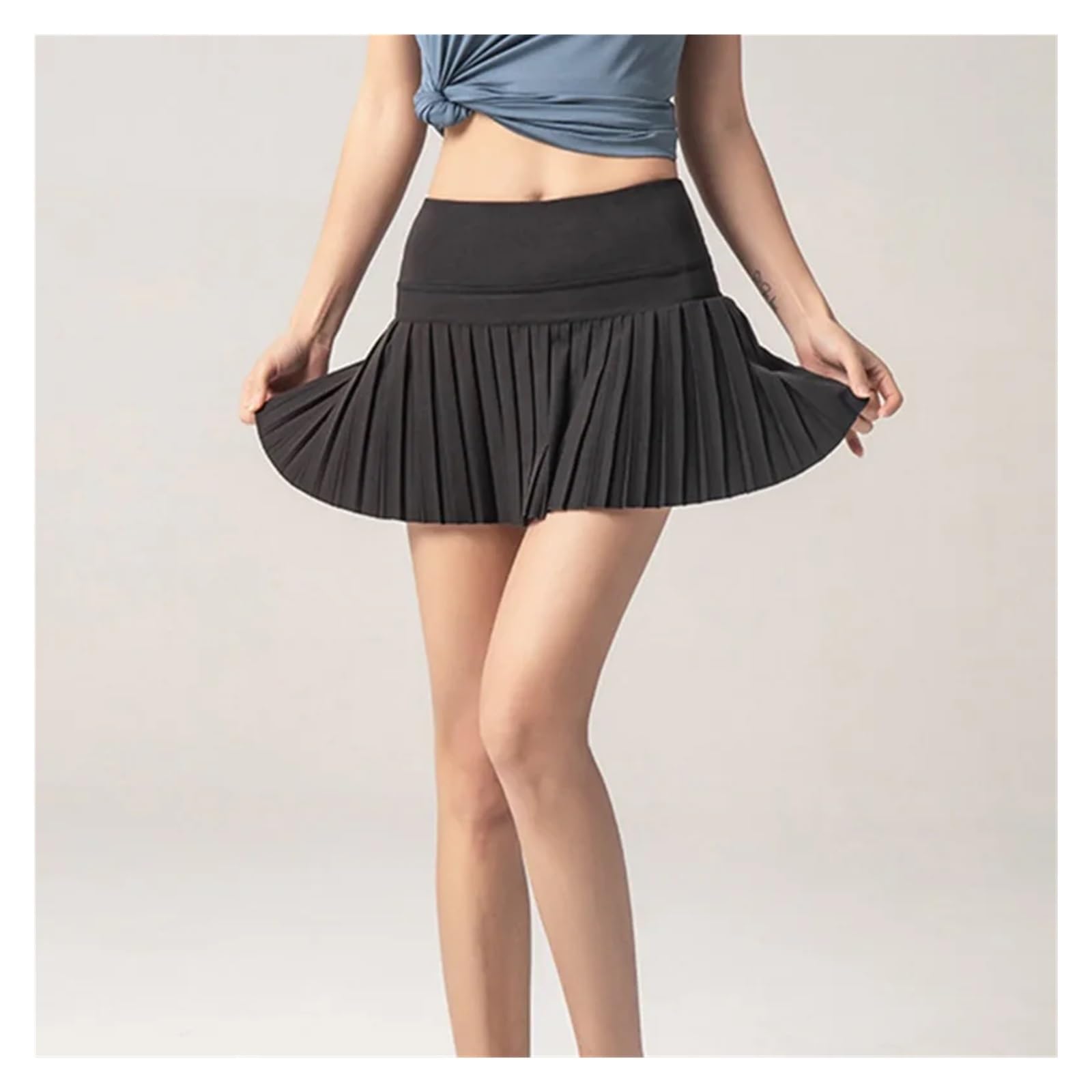 Falda Tenis Mujer Faldas de Tenis for Mujer, Pantalones Cortos Plisados ​​de Golf, Deportivos, de Fitness, con Bolsillo, de Cintura Alta, for Yoga, Correr, Ropa de Gimnasio(Dark Green,XXL)
