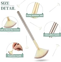 Vista 3 de Maitys 6 pinceles de máscara de abanico, herramientas aplicadoras de máscara facial con ventilador suave, brochas de maquillaje, herramientas