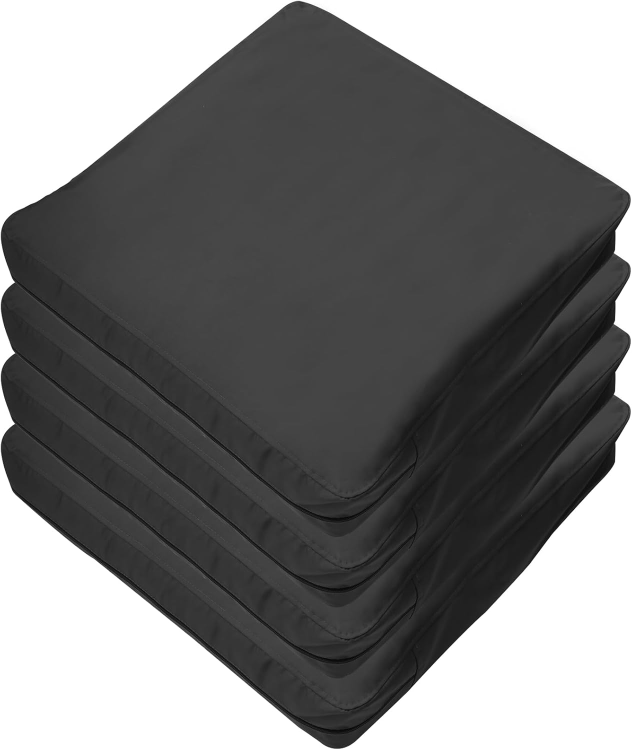 4Pcs Patio Seat Cushion Covers Waterproof Patio Chair Cushion Cover Replacement Outdoor Cushion Slicovers with Zipper Dust-Proof Patio Seat Cushion Slip Covers for Patio Garden Backyard 60x60x10cm US