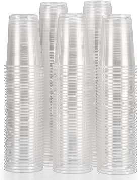 100 Pack 12 Oz Plastic Cups, Disposable Cups Clear 9 Water Count Pack of 1