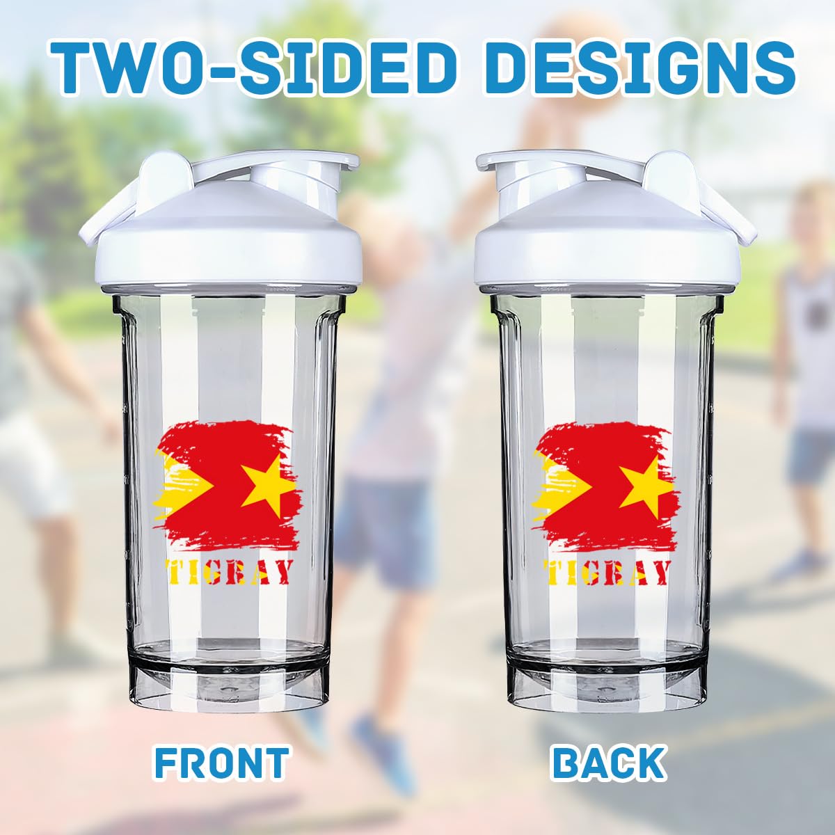 Vintage Tigray Flag 18 Ounce Shaker Cup,Fashion Theme Pattern Shaker Bottle Leak-proof Workout Shake Bottles 500ML/18 oz Perfect for Pre Workout-2-1