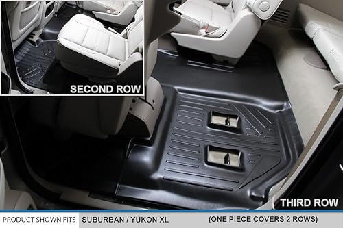 Miniatura 4 de MAXFLOORMAT juego de tapetes para piso para 3 filas de asientos y cobertor de piso para cajuela MAXTRAY (detrás de la tercera fila de asientos) para