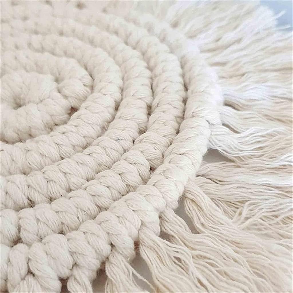 2Pcs Coasters For Drinks Boho Cute Macrame Absorbent Cup For Wooden Table Desk Home Decor