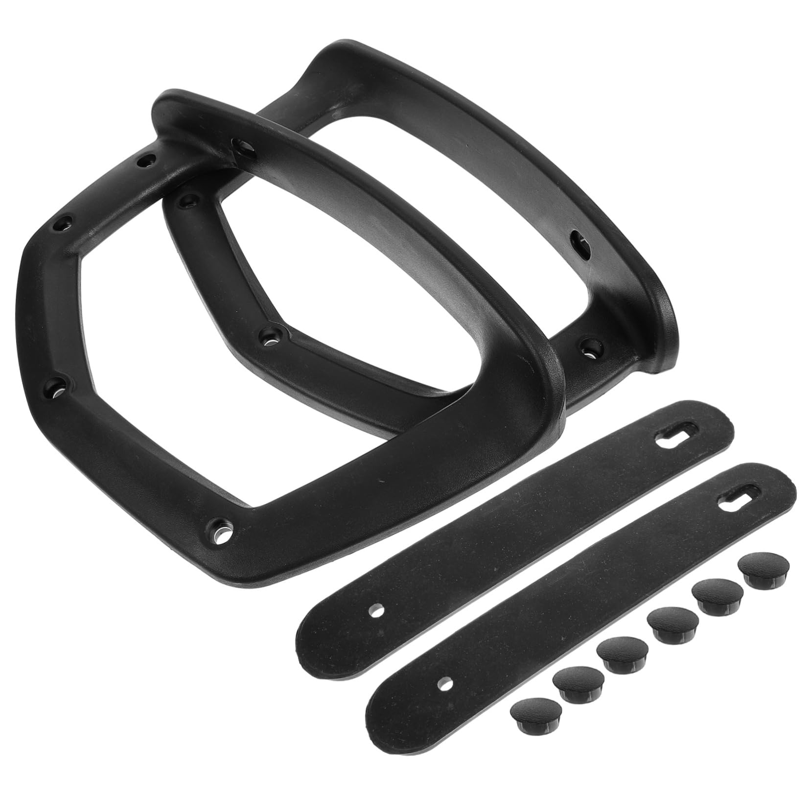 2pezzi Braccioli per Poltrona da Ufficio e Gaming in Plastica Pp Estensibili Nero Accessori per Sedie Supporto per Braccio per Anziani e Donne in Gravidanza