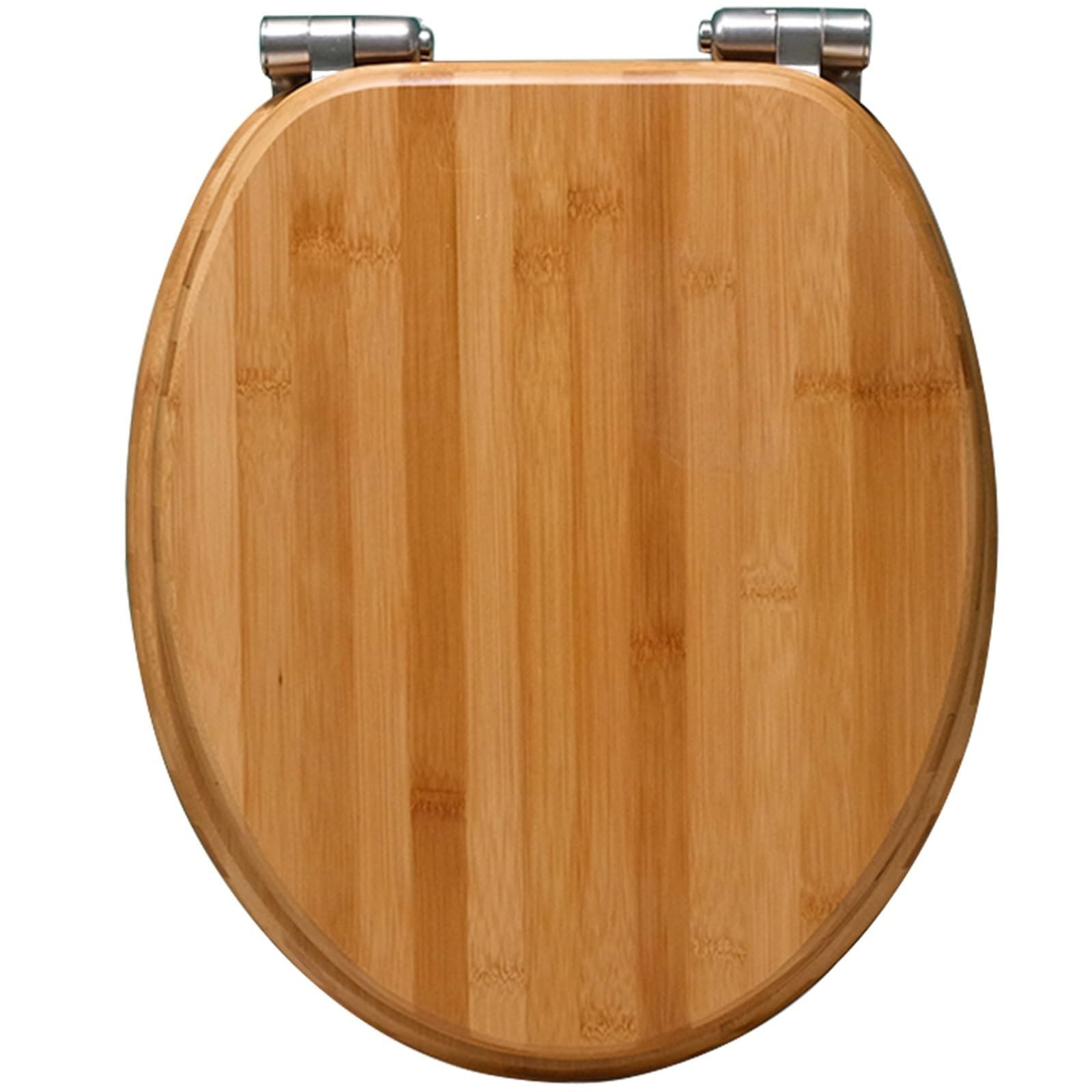 Dxpsxjl One Color Wooden Toilet Seat, Quick Release Release Release Stainless Steel Hinges, Customizable, Lightweight, Durable, Portable, User-Friendly, Compact, Soft, Close, Adjustable