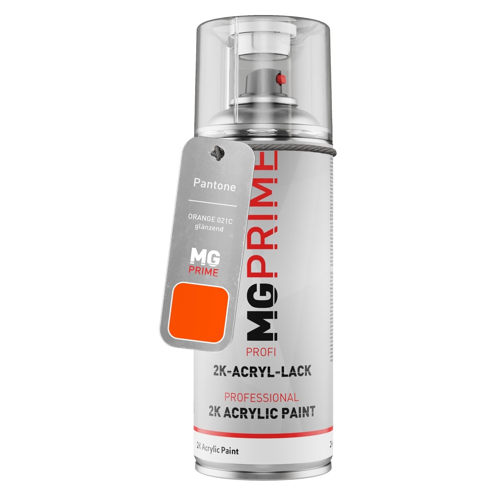 MG PRIME Pantone ORANGE 021C Orange glossy 2K acrylic spray can spray can 400 ml quick drying