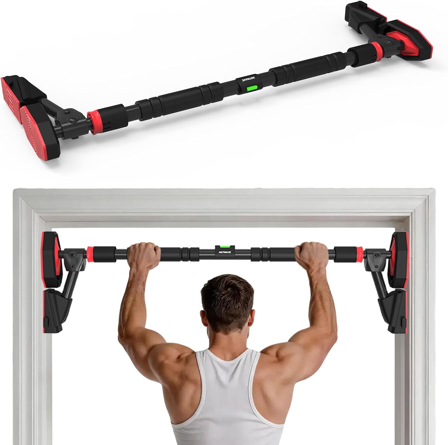 HOTWAVE Doorway Pull Up Bar,Portable Home Gym Upper Body Strength Training