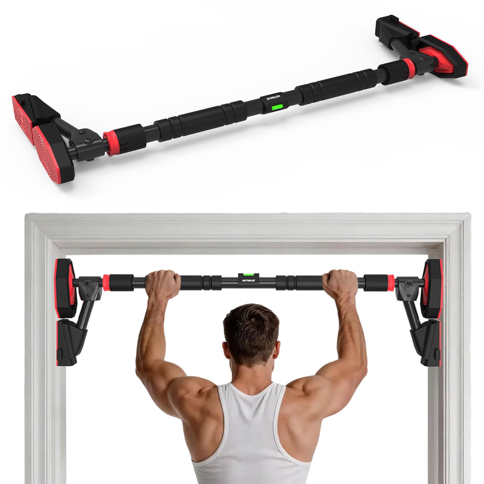 HOTWAVE Doorway Pull Up Bar,Portable Home Gym Upper Body Strength Training