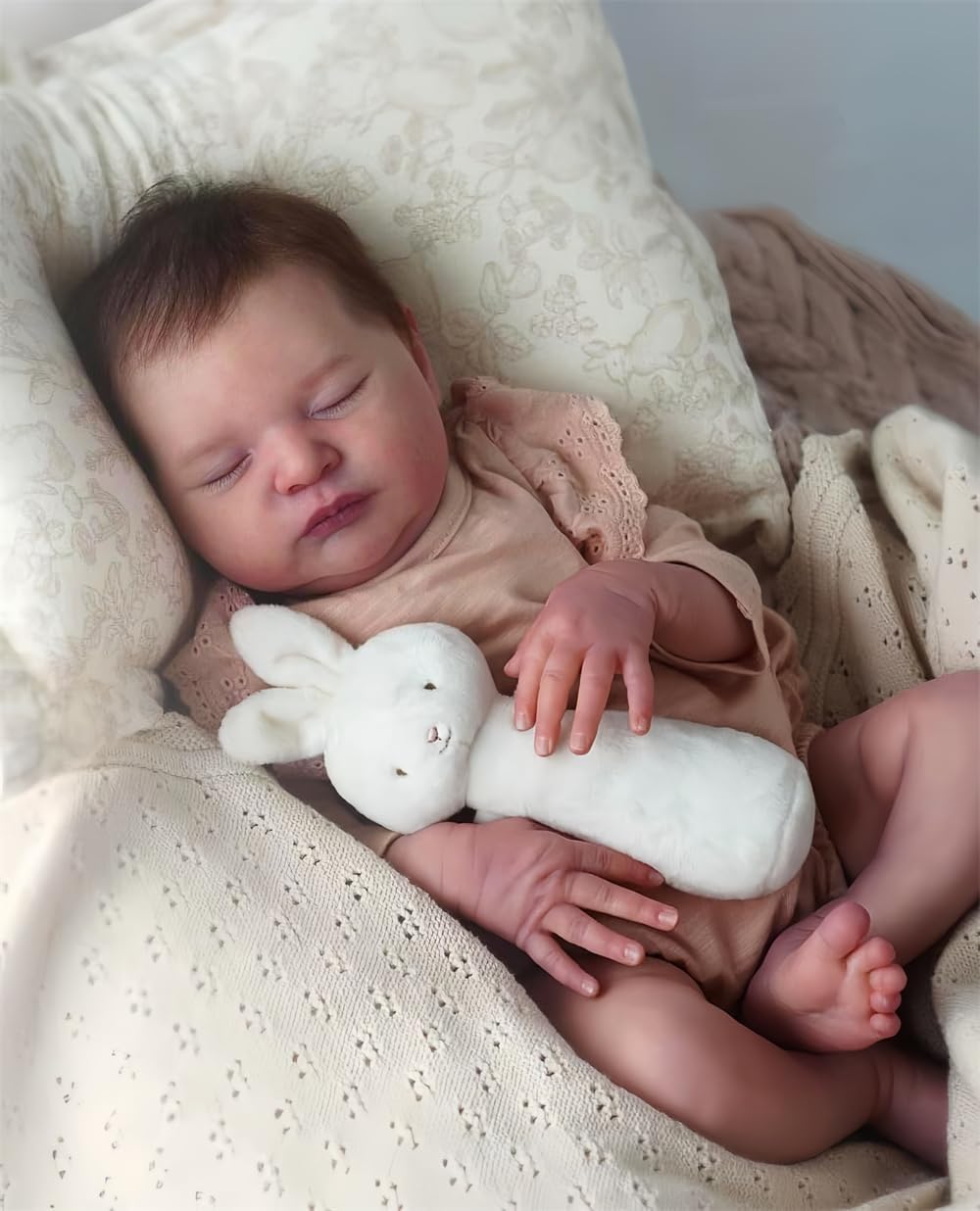 OYESY Lifelike Reborn-Baby Dolls 19 Inch Realistic Baby Dolls Sleeping Real Life Newborn Baby Dolls That Look Real Realistic Toddler Doll Soft Vinyl Body