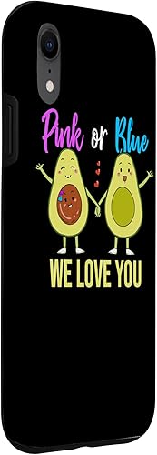 Miniatura 3 de Pink Or Blue Parents Gender Reveal Baby Shower Party Avocado Case for iPhone XR