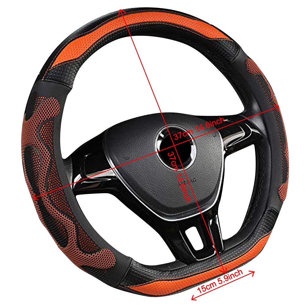 Housse De Volant Couvre Volant Voiture Couvre-Volant Protecteur En Microfibre Cuir Couvre Volant Cuir