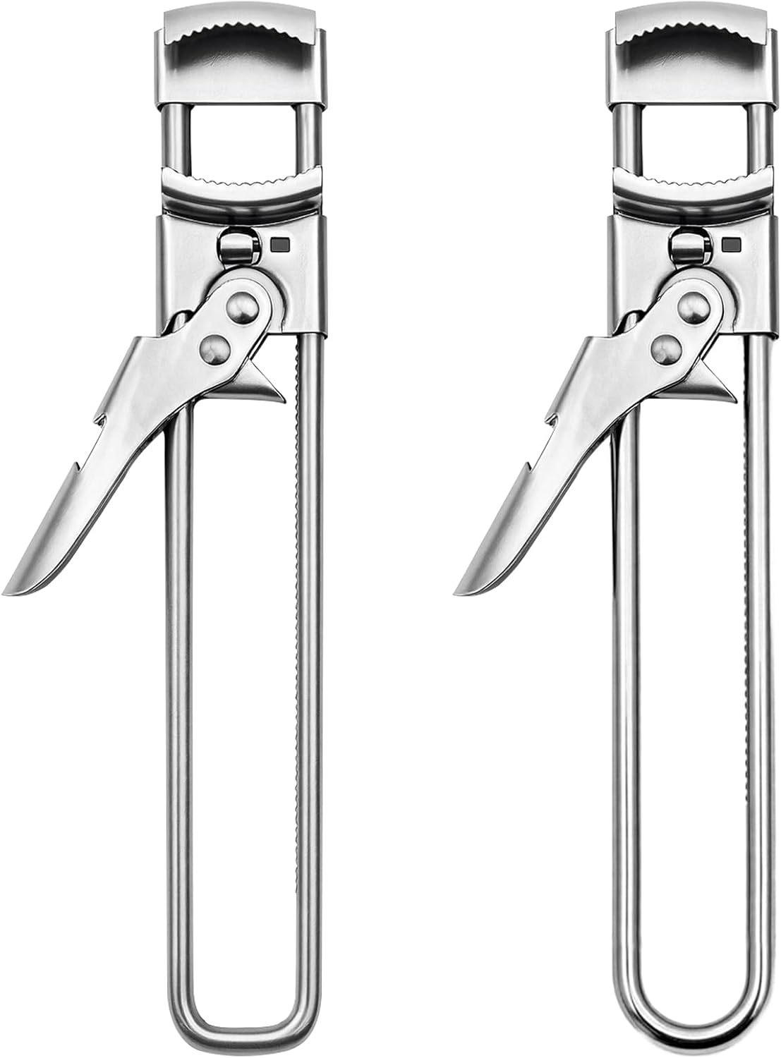 2-Pack Adjustable Stainless Steel Jar & Can Opener Set, Multifunction Lid Opener for Weak Hands and Easy Grip Use