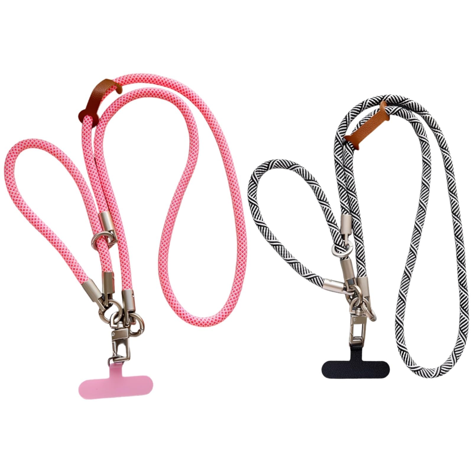 Lanière de téléphone portable universelle bandoulière réglable rose noir blanc