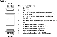 Vista 3 de CGOLDENWALL RW-GT01D Transductor transmisor de amplificador de sensor de célula de carga guía RS232 / RS485 5-12V (señal de salida: RS232)