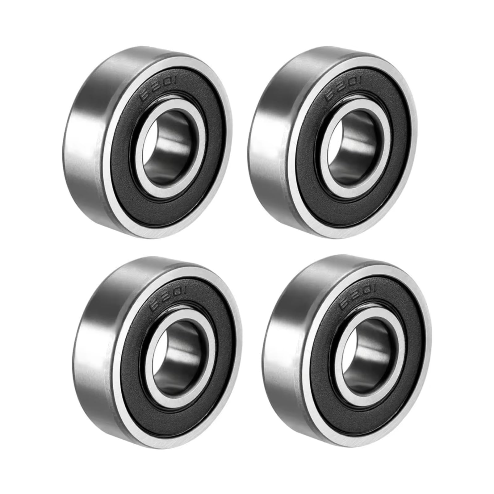 Motoforti 6201 2RS Rillenku Gellager Doppelt Abgedichtet 12mm X 32mm X10mm Kohlenstoffstahl Modell Zubehör Reparatur Montage RC Lagerteile(4pcs)