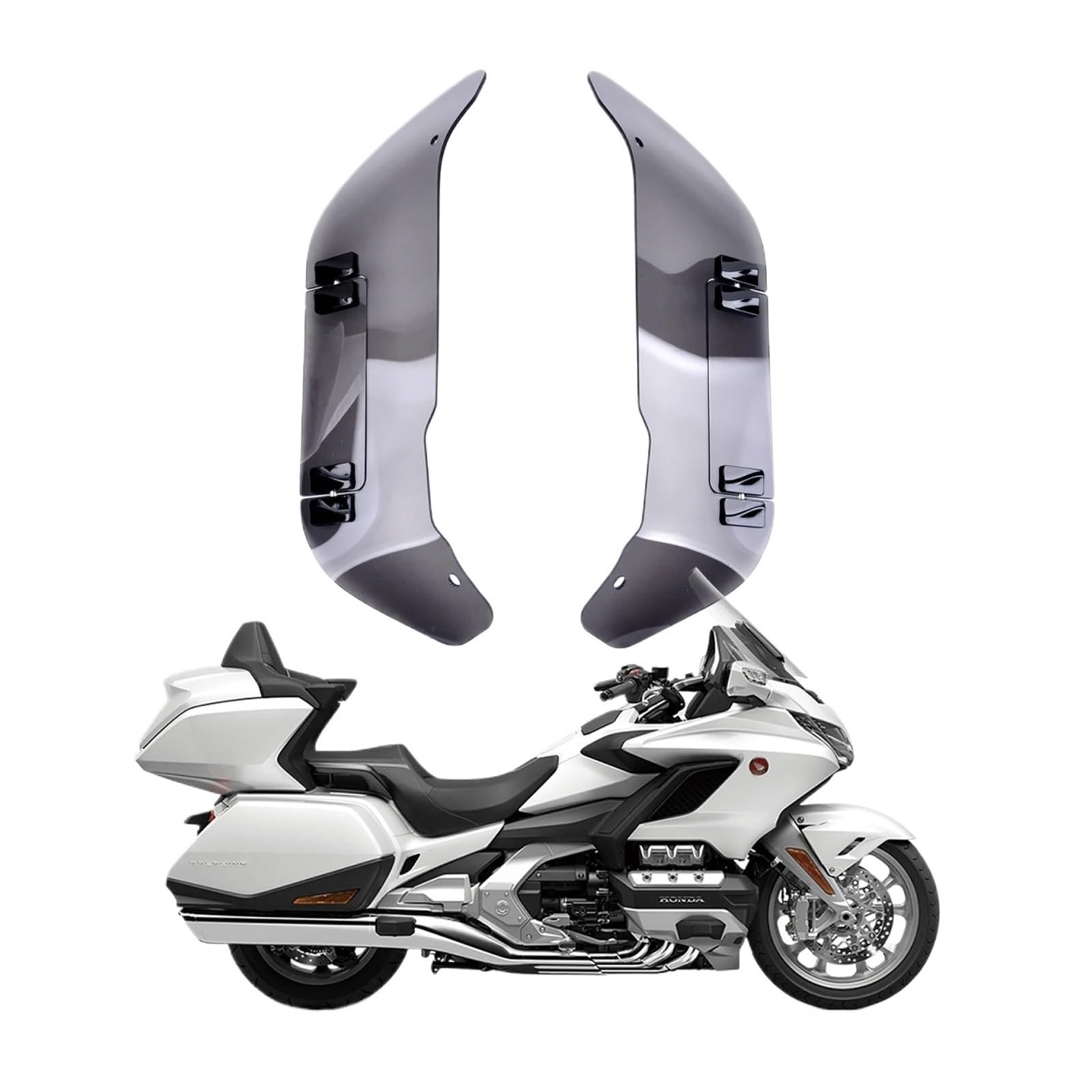 Parabrezza Moto, Compatibile Con Honda GoldWing GL1800 F6B DCT | Accessori mod deflettore aria spoiler parabrezza regolabile multi-angolo for moto da turismo a lunga distanza Gold Wing