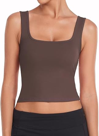 3 Pack Women's Cotton Sleeveless Crop Tank Workout Yoga Tops