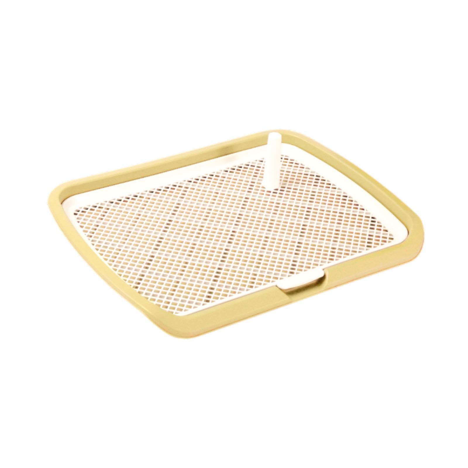 Bandeja de baño para Perros con Soporte portátil para empapadores de orina, fácil de Limpiar, para dueños de Mascotas y Cachorros en Entrenamiento, Amarillo, 66x50x5.2cm