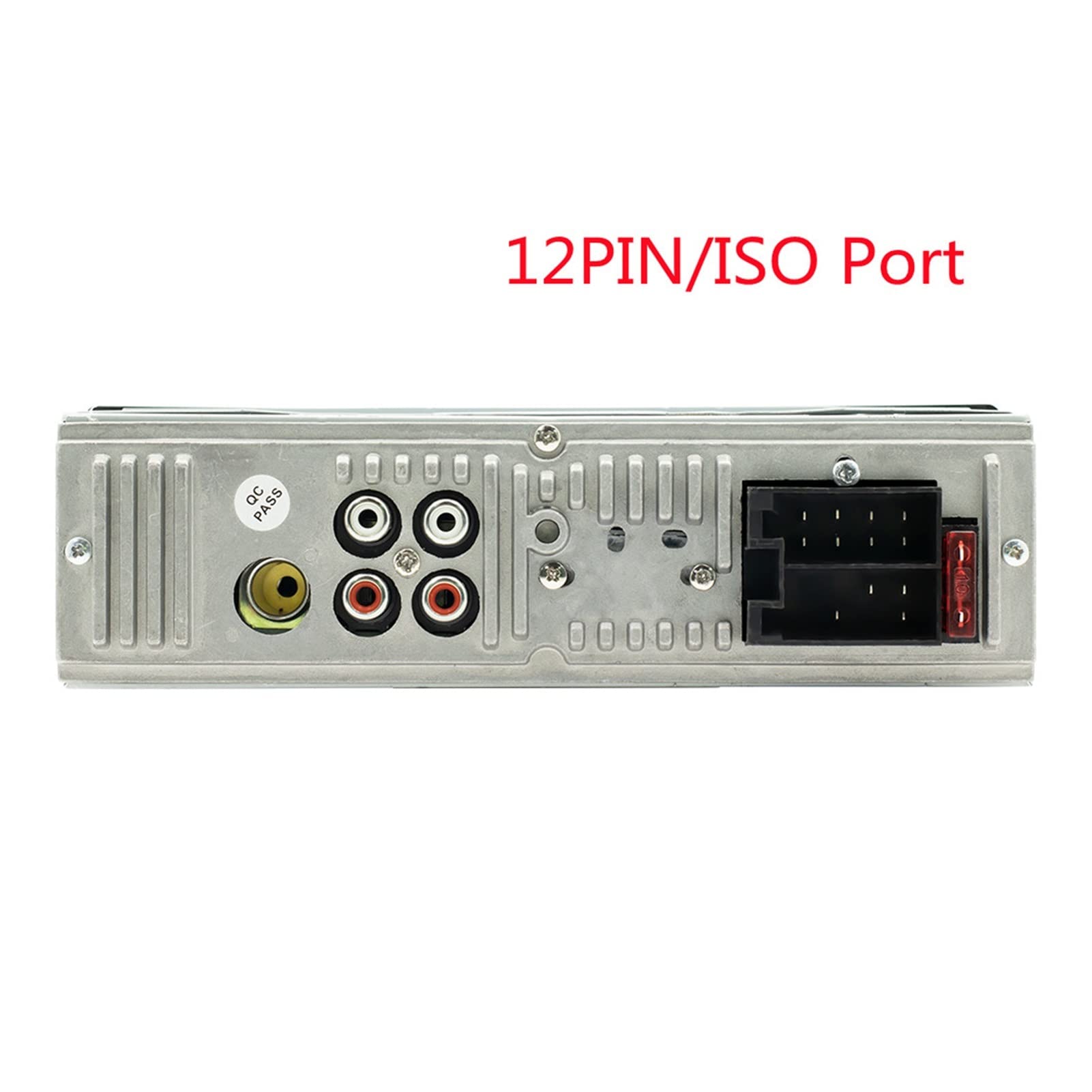 Stéréo Bluetooth 1din 1din 1Din Mp3 Joueur FM Émetteurs 60wx4 Aux Saisir ISO Contrôle Vocal de Support de Port avec localisateur de Voitures,Compatible avec La Plupart des Appareils