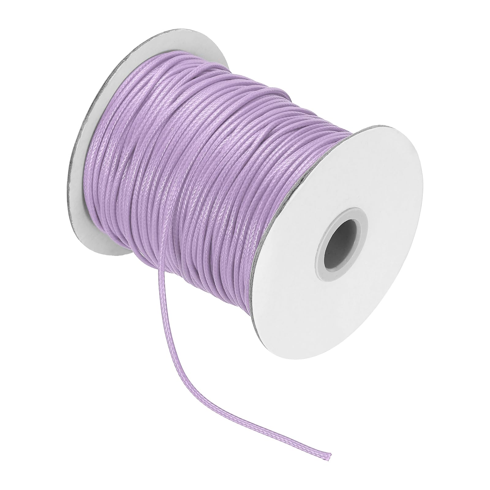 sourcing map Waxed Cord 2mm Waxed Thread 87 Yard Wax String Leather Cord for Bracelet Making, Necklaces, Beading, Jewelry Making and DIY Crafts(Violet)