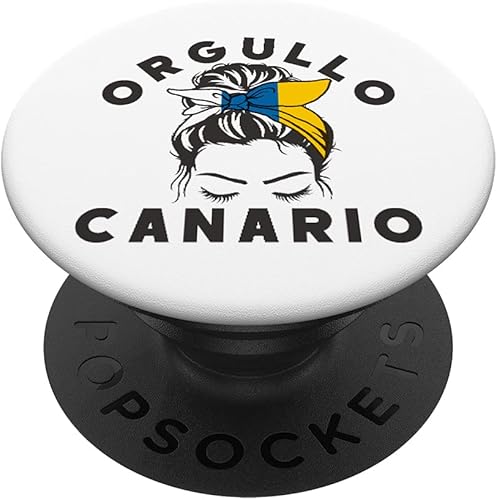 Orgullo Canario - Diadema con moño desordenado Bandera, Islas Canarias PopSockets intercambiable PopGrip Orgullo Canario - Diadema con moño desordenado Bandera, Islas Canarias PopSockets intercambiable PopGrip