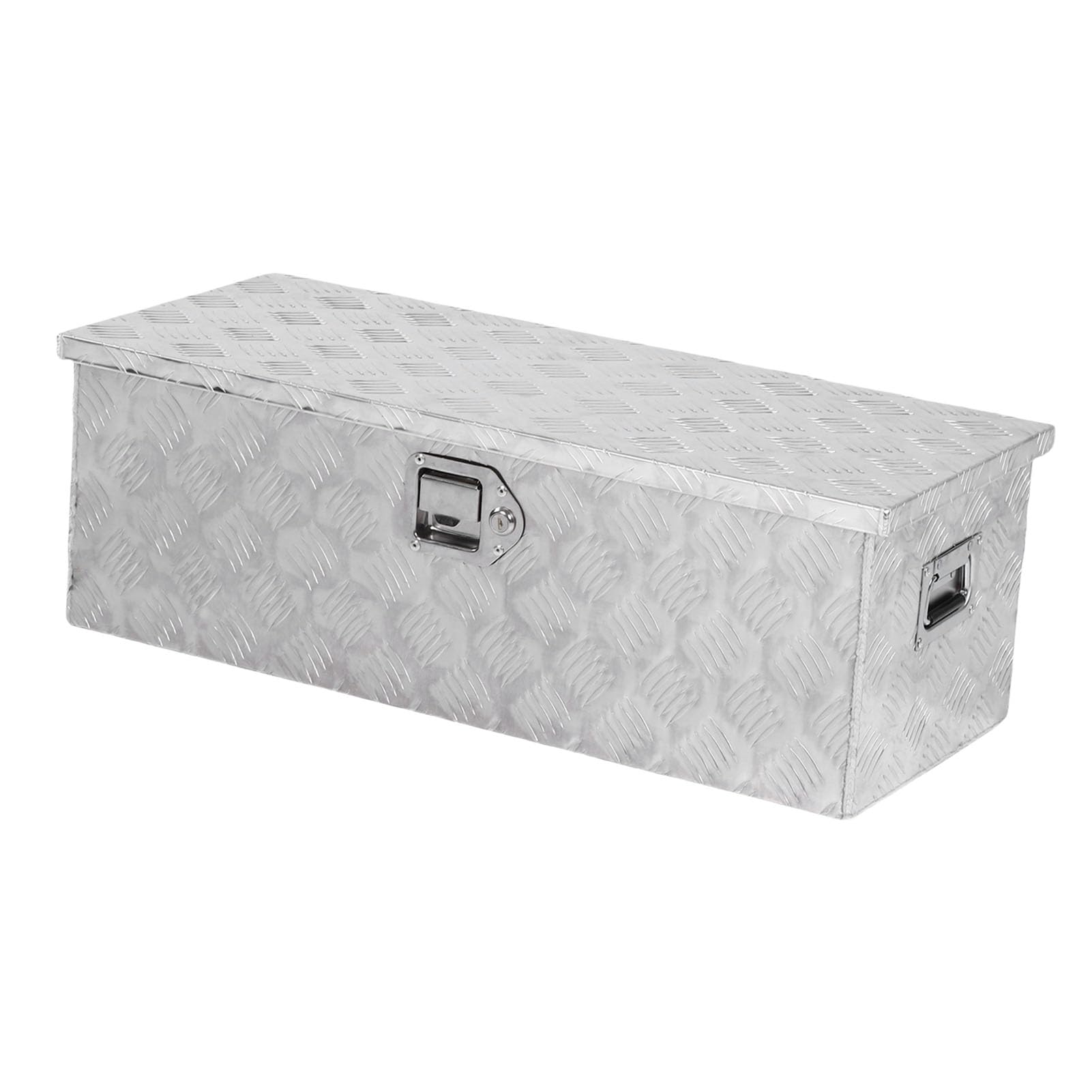 Jeffergarden Caja de Herramientas para Caja de Camión, de Herramientas de Aluminio para Remolque de 30 X 13 X 10 Pulgadas con Cerradura, Almacenamiento de 64 L con Recubrimiento en Polvo, Patrón de