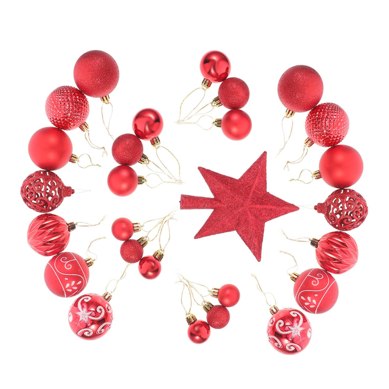 Décorations de Noël à suspendre Alipis | Petites boules compactes pour sapin et fête de fin d'année