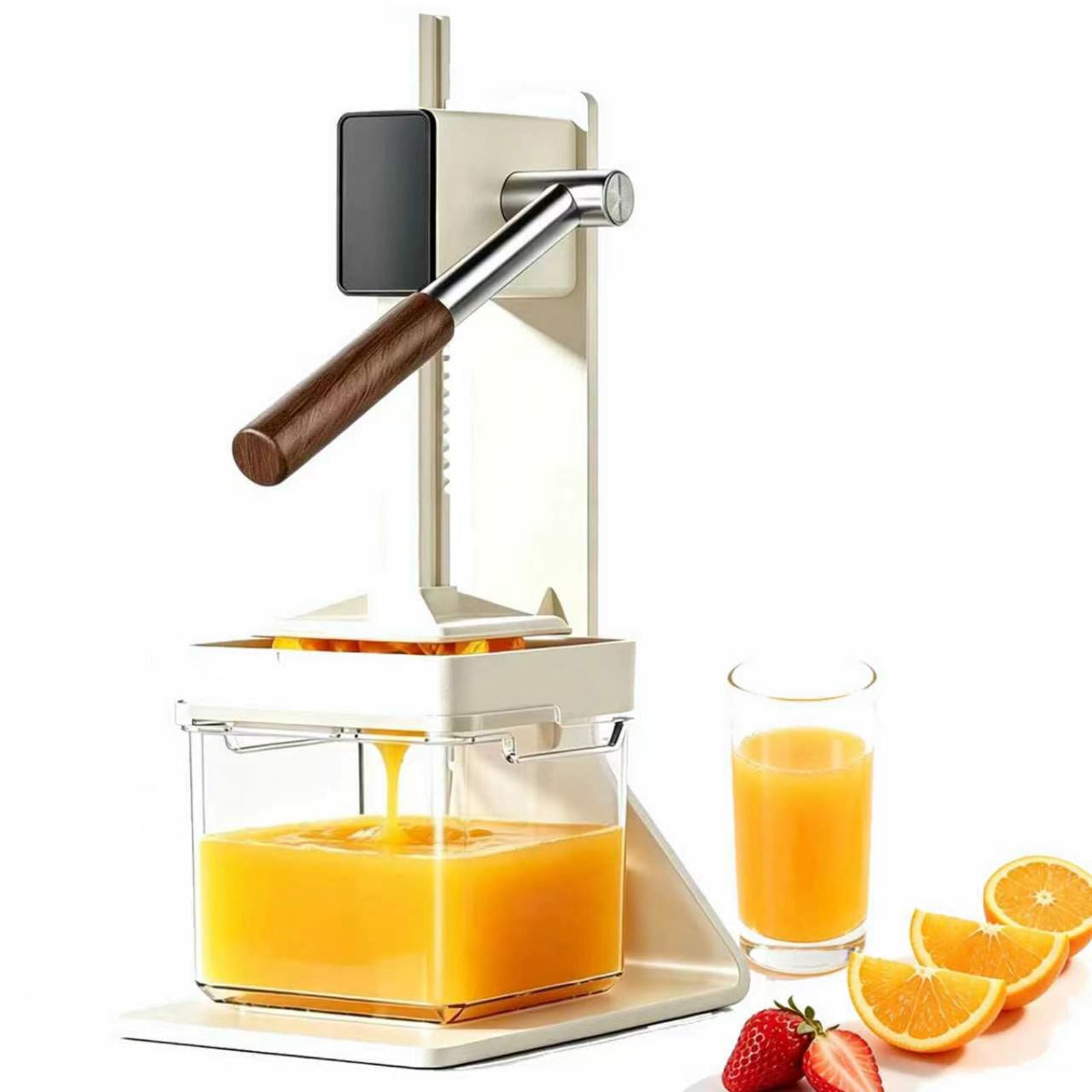 Manuelle Zitruspresse, Robuste Handpresse FüR Orangen (Gastronomie-QualitäT), Manuelle Saftpresse Aus Aluminium, Hochbelastbare Obstpresse, MüHelose Saftgewinnung FüR Hausbar Und KüChe