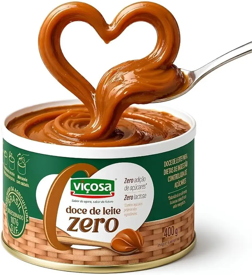 Doce Leite Viçosa Zero Adição Açúcares e Lactose 400gr