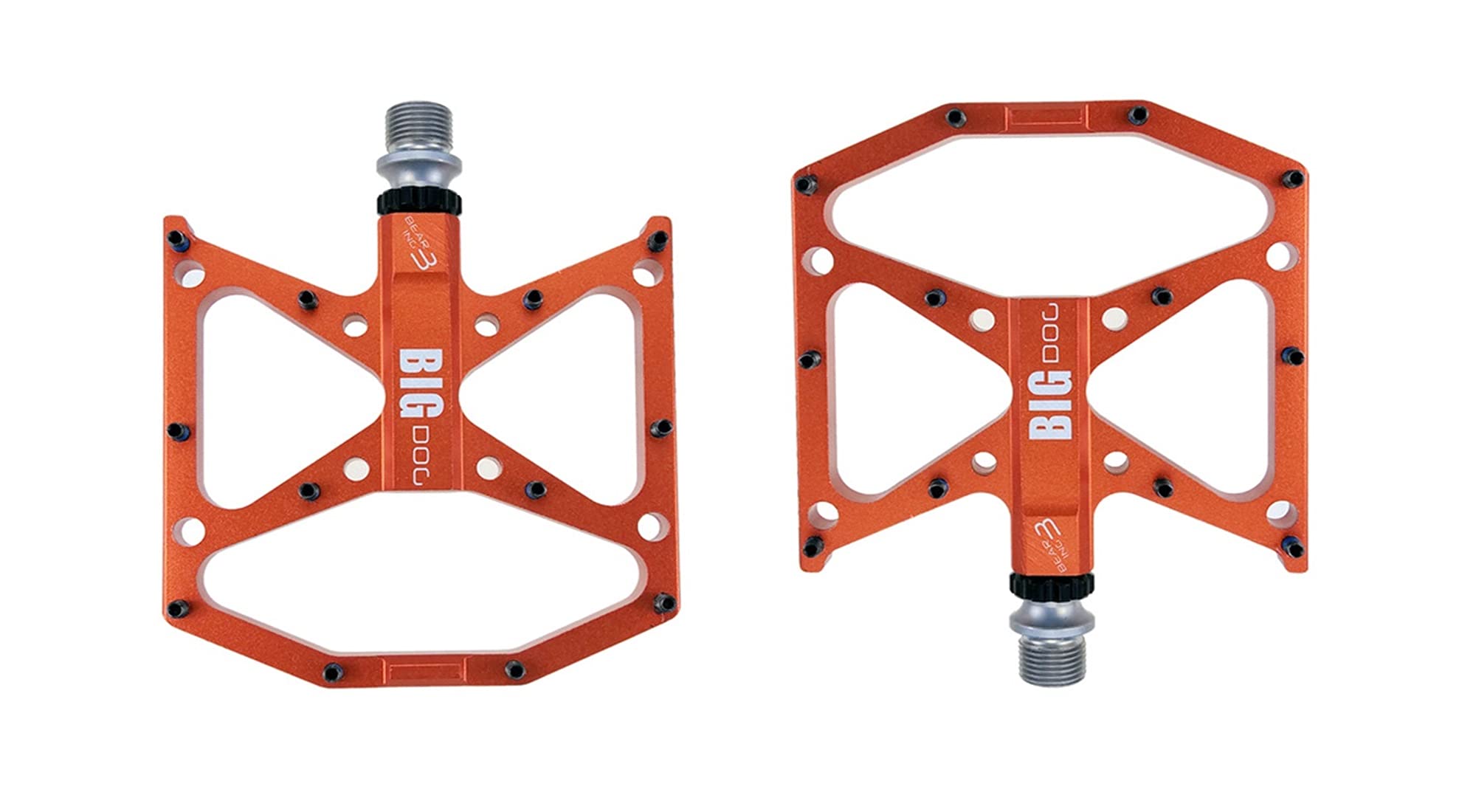 Pedali Bici,Pedali Mtb Ultralight Flat Foot Mountain Bike Pedals MTB CNC in lega di alluminio sigillato 3 cuscinetti antiscivolo