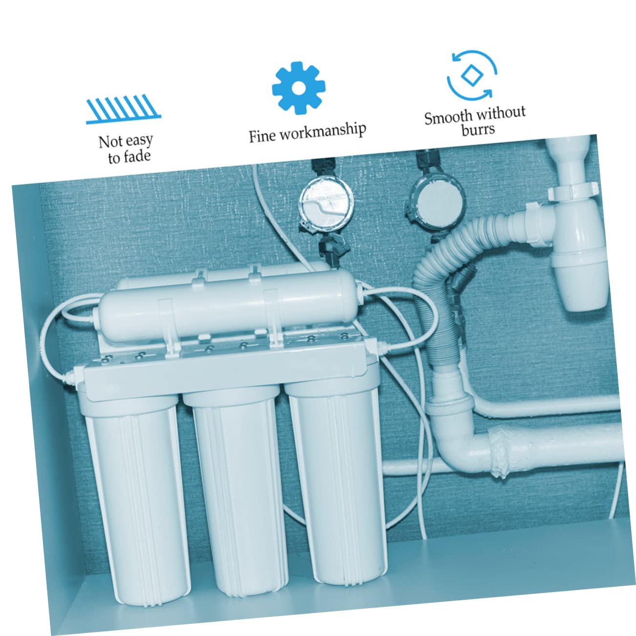 OSALADI Water Filter Locking Clip Fitting Water Purifier Clip Fitting 50pcs Set 1/4 Inch Clamp Easy to Use