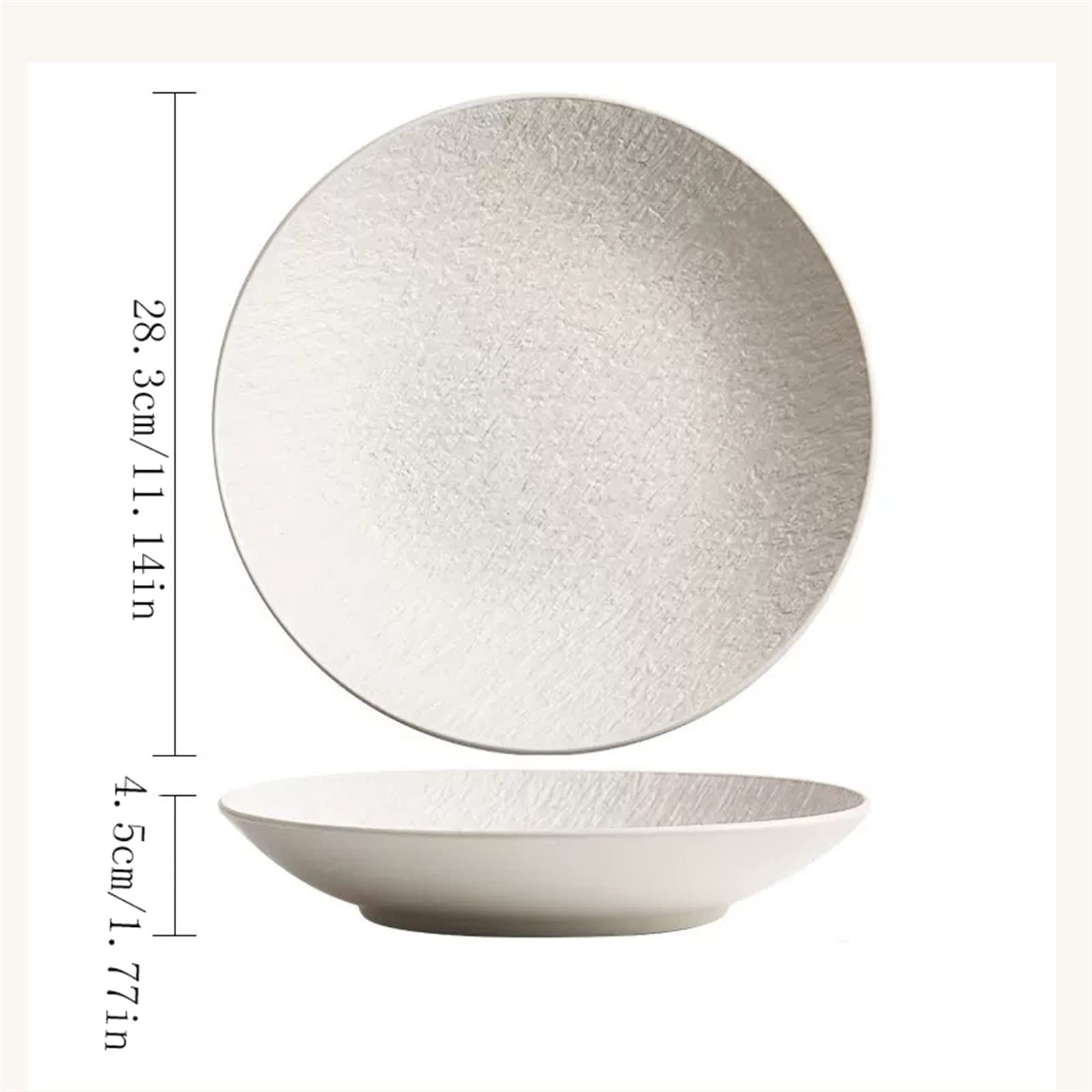 Nowoczesne talerze obiadowe talerz do jadalni domowy głęboki talerz ceramiczna miska na sałatkę talerz na zupę biała skała naczynie domowe kuchnia restauracja talerz okrągły matowy talerz do jadalni