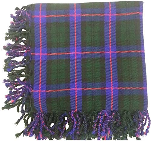 Men's Scottish Piper Kilt Fly Plaid Armstrong Tartans 48"X 48'' Brooches