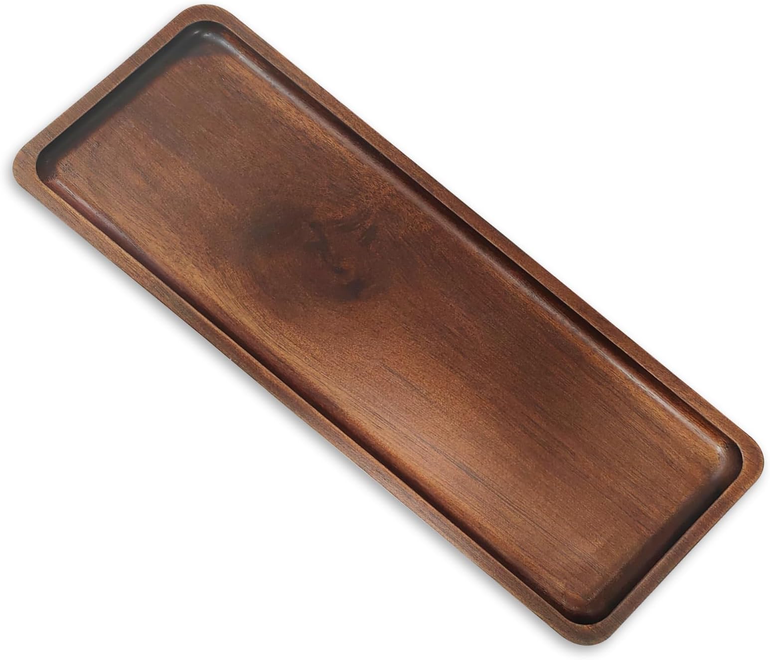 Hautllaif 11.4 Inch Natural Acacia Wood Tray,Rectangular Wooden Serving Platter,Party Platter for Food Like Cheese, Loaves, Biscuits