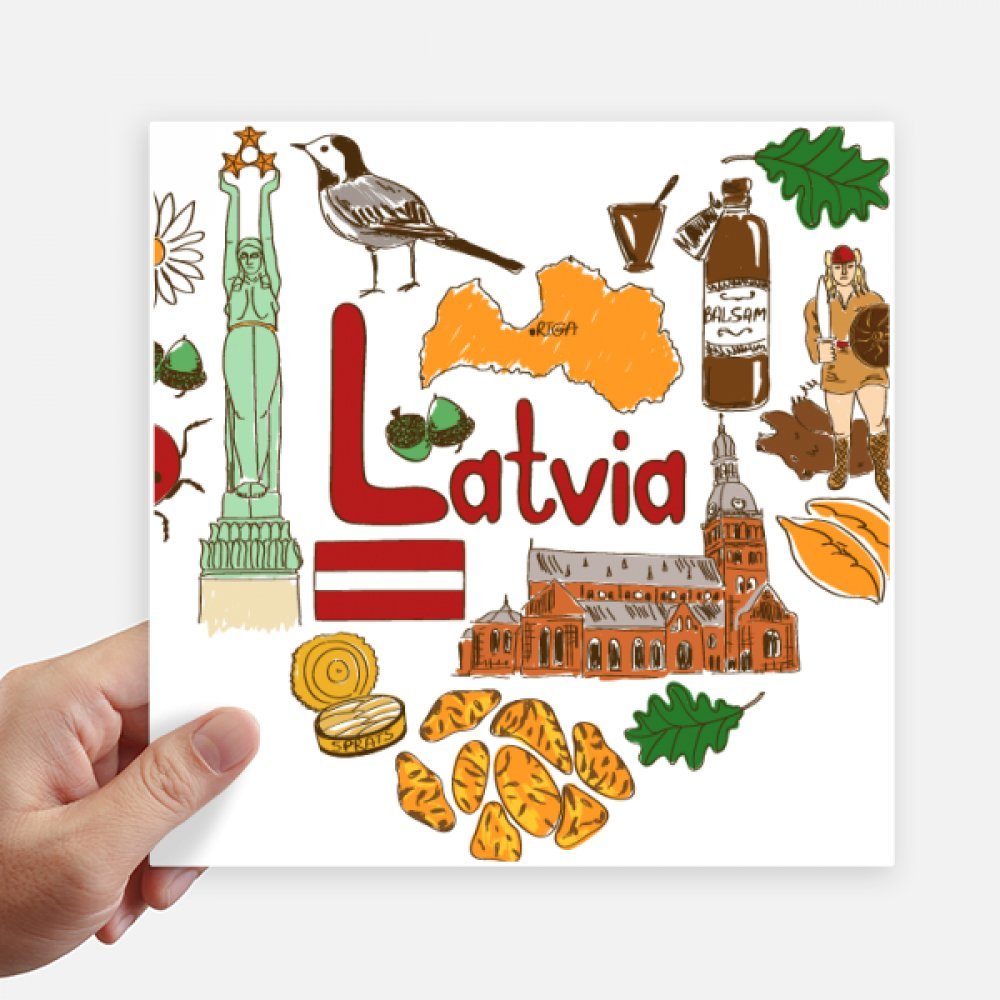 Autocollant Lettonie 20 cm pour identifier votre valise et personnaliser un PC