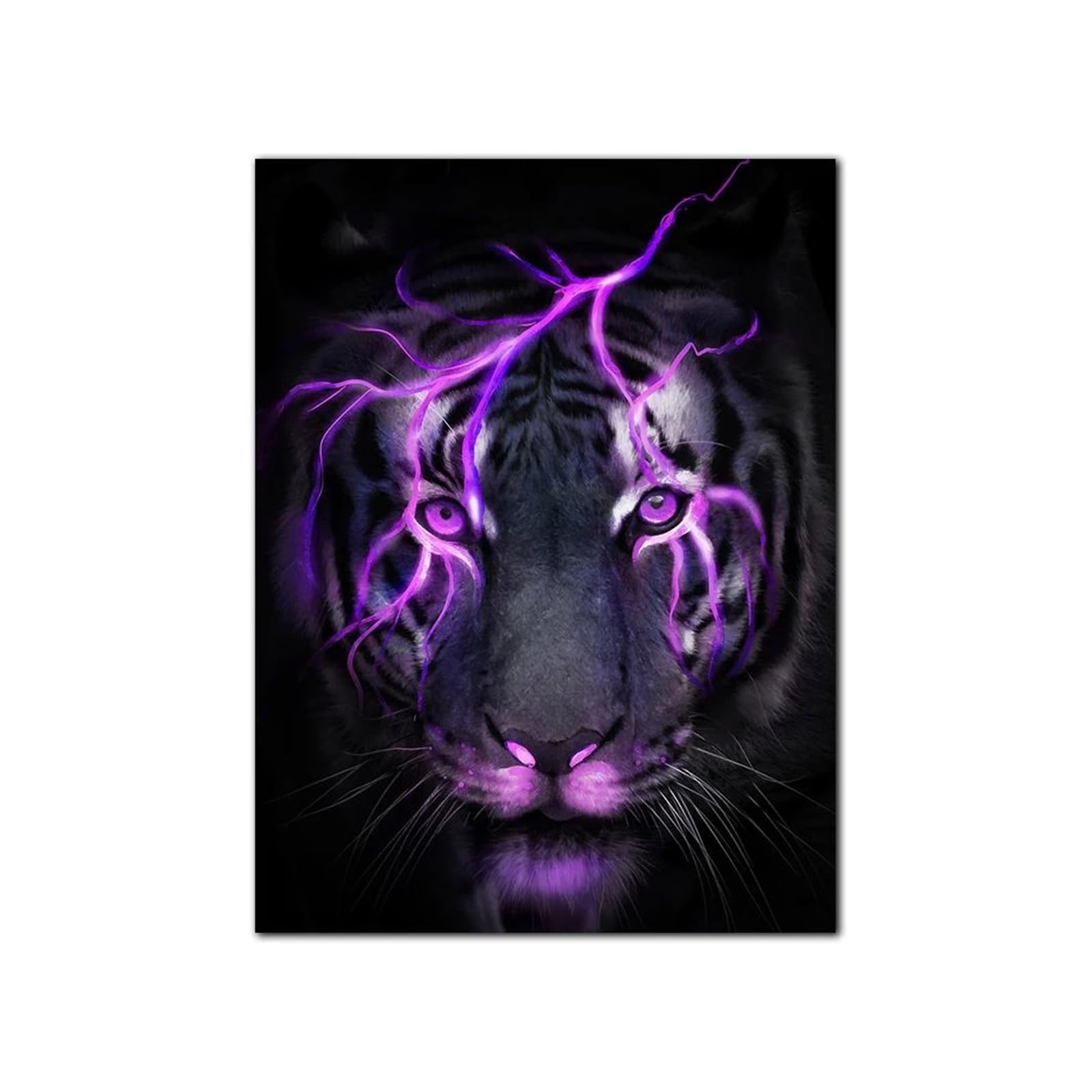 Peinture sur toile lion noir et doré pour un intérieur chaleureux