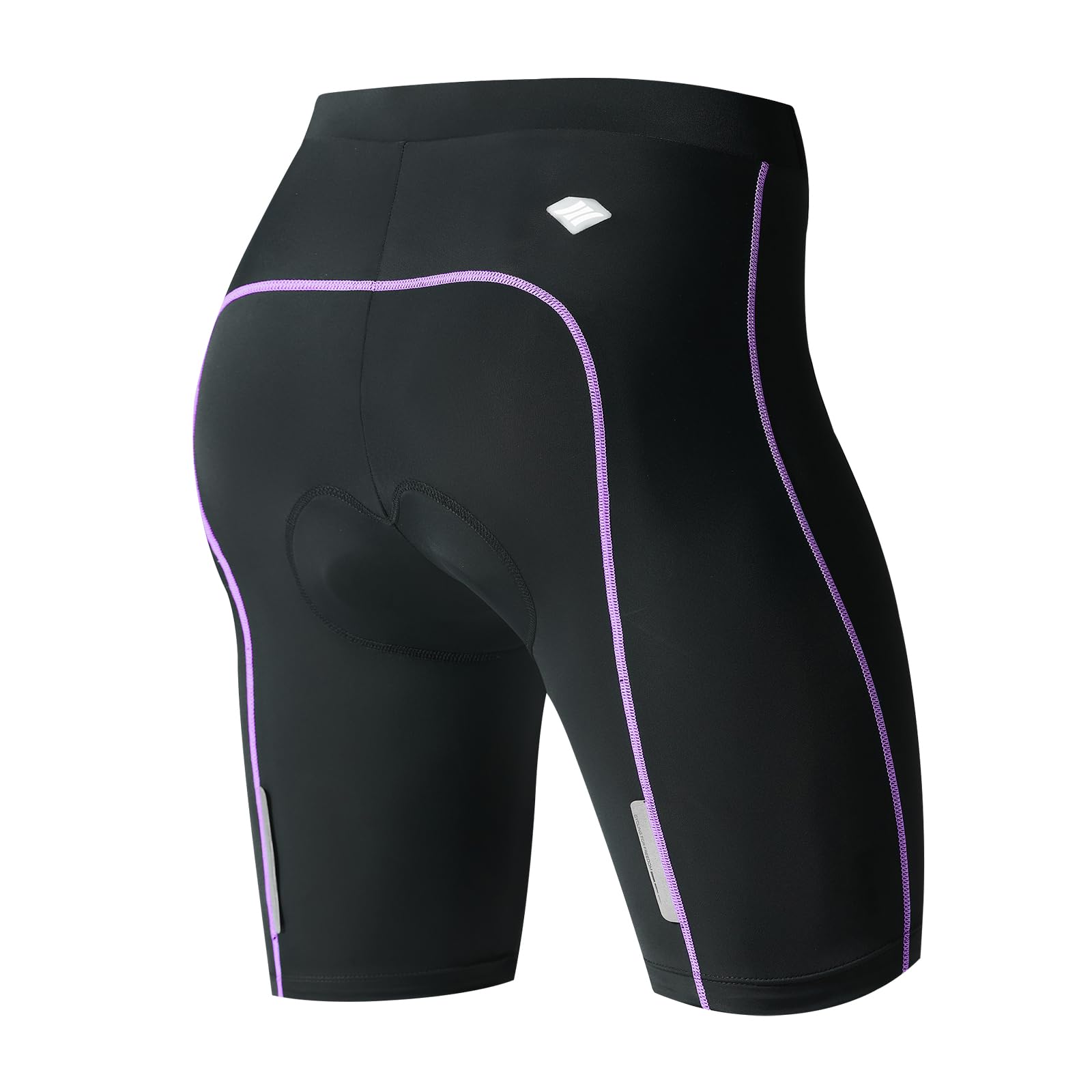 Santic Culotte Cycliste Femme Courte à Doublure 3D Poches Latérales Pratiques UPF 50+ Tissu Antibactérien à Séchage Ultra-Rapide
