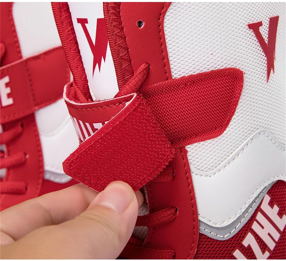 Non-Slip Wrestling Boxing Shoes for Men High Top Wrestling Fitness Boots Lightweight Breathable Weightlifting Footwear