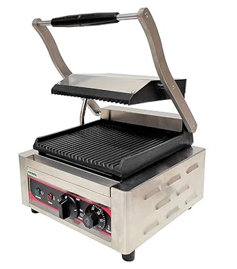 ADORMA SG 10 2000W Sandwich Griller with Teflon coated cast Iron plate, Variable temperature control, Food grade stainless steel body, heavy duty commercial with 1 Year Warranty?