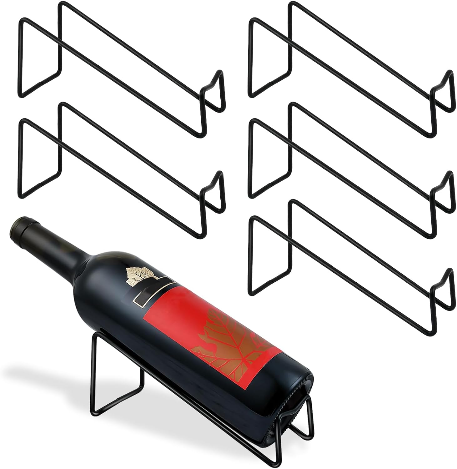 Amazon.com: Milkary Single Wine Rack, 6Packs Tabletop Wine Display Rack ...